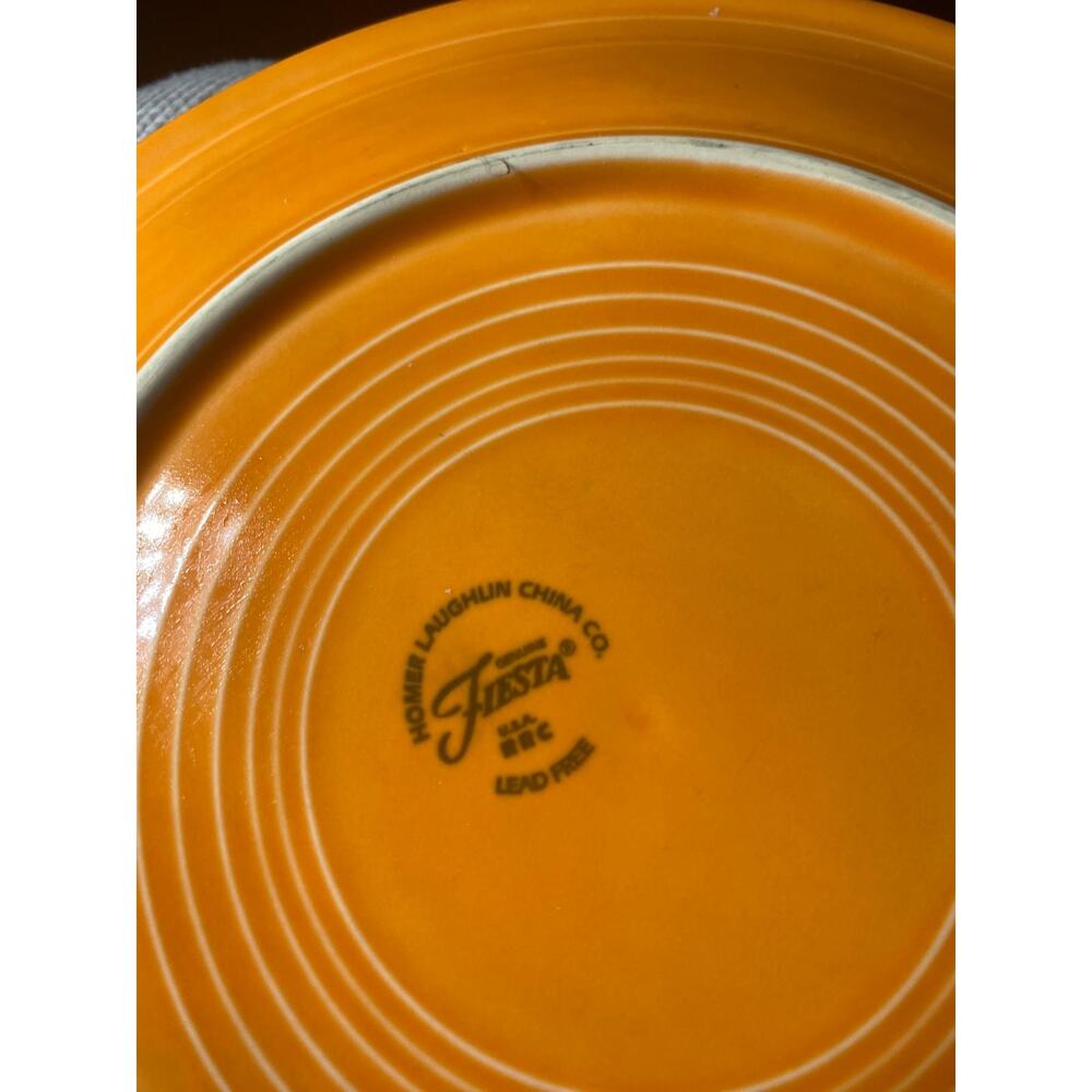 Lof of 9 Vtg Home Laughlin Fiestaware 5 dinner plates & 4 plates multicolor - Picture 15 of 16